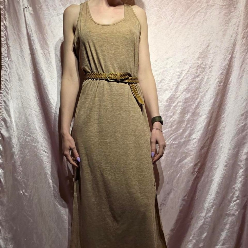 Nude Casual Maxi soft Dress comfortable easy wear daytime flattering